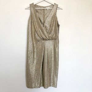 Gold Shimmer Cocktail Dress - Size M